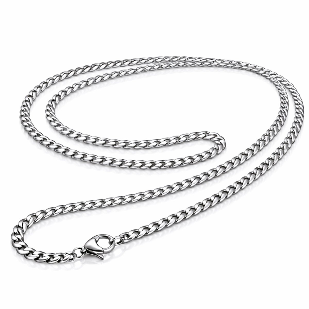 LGT Jewels Cubaanse koord ketting Zilver Gourmet Schakel 3mm-50cm