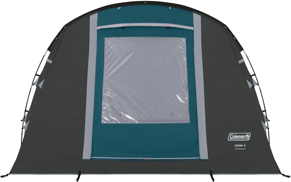 Coleman Cook 4 tent – 4 Persoons tunneltent – UV Guard zonbescherming - Brandvertragend materiaal – Grijs/blauw – foto 2