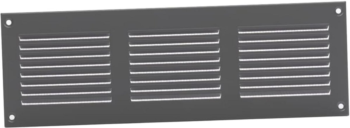 Ventilatierooster 300x100mm Metaal met Insektengaas - Toevoer en Afvoer