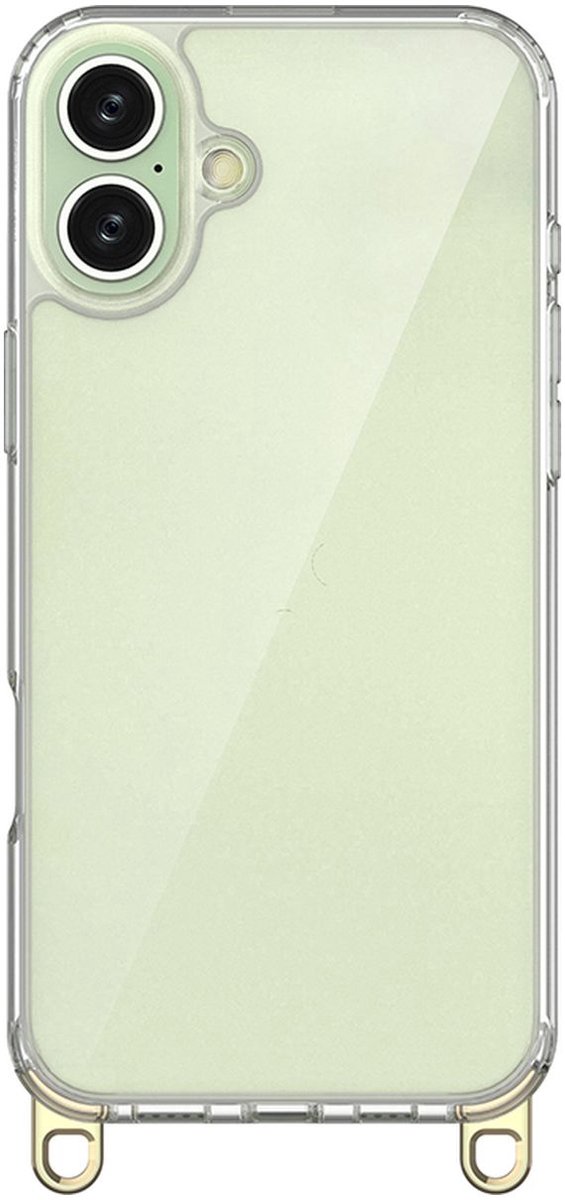 Mobigear Hoesje geschikt voor Apple iPhone 16 Plus Telefoonhoesje Hardcase | Mobigear Bungy Backcover | iPhone 16 Plus Case | Back Cover - Goud
