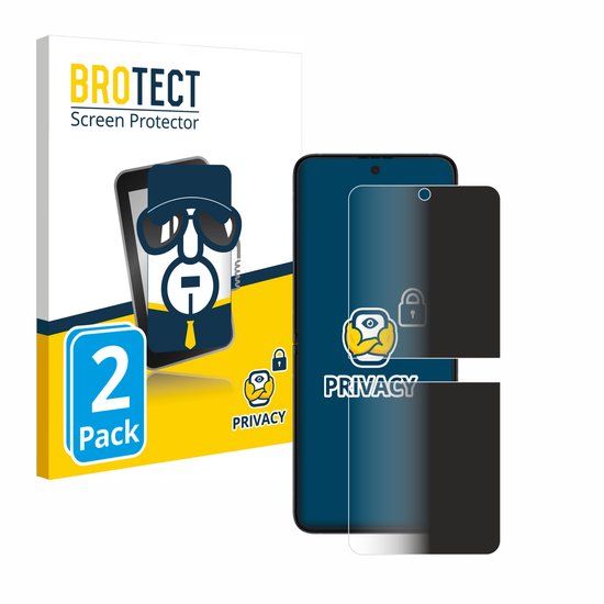 BROTECT - Protecteur d'écran de confidentialité pour Samsung Galaxy Z Flip 3 5G - Film de Protection en Aluminium Filtre de Lumière Bleue (2 Pièces)