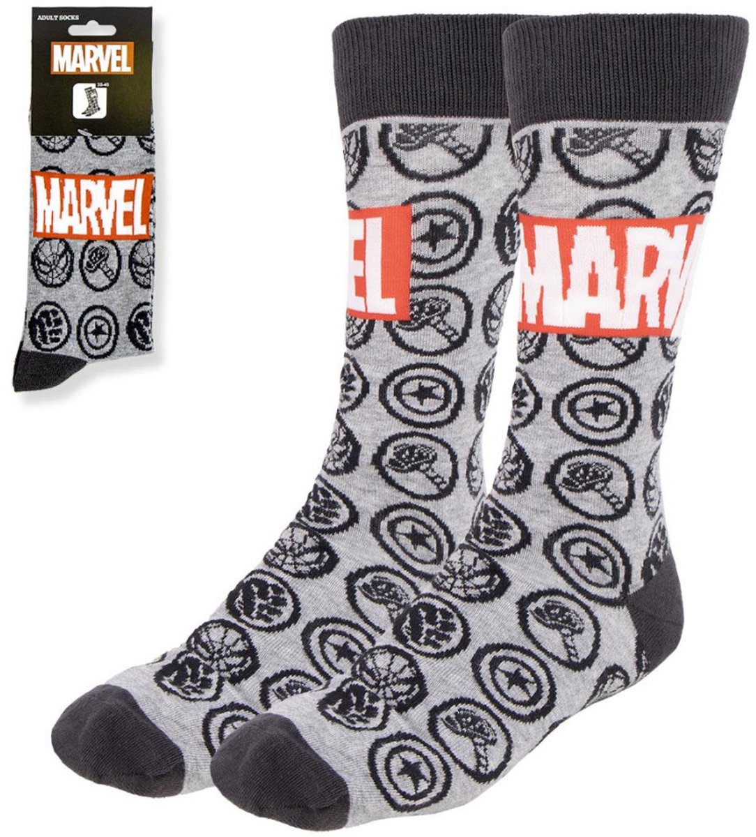 Cerdá Marvel Socks Avengers Faces Grey 38-45 Footwear