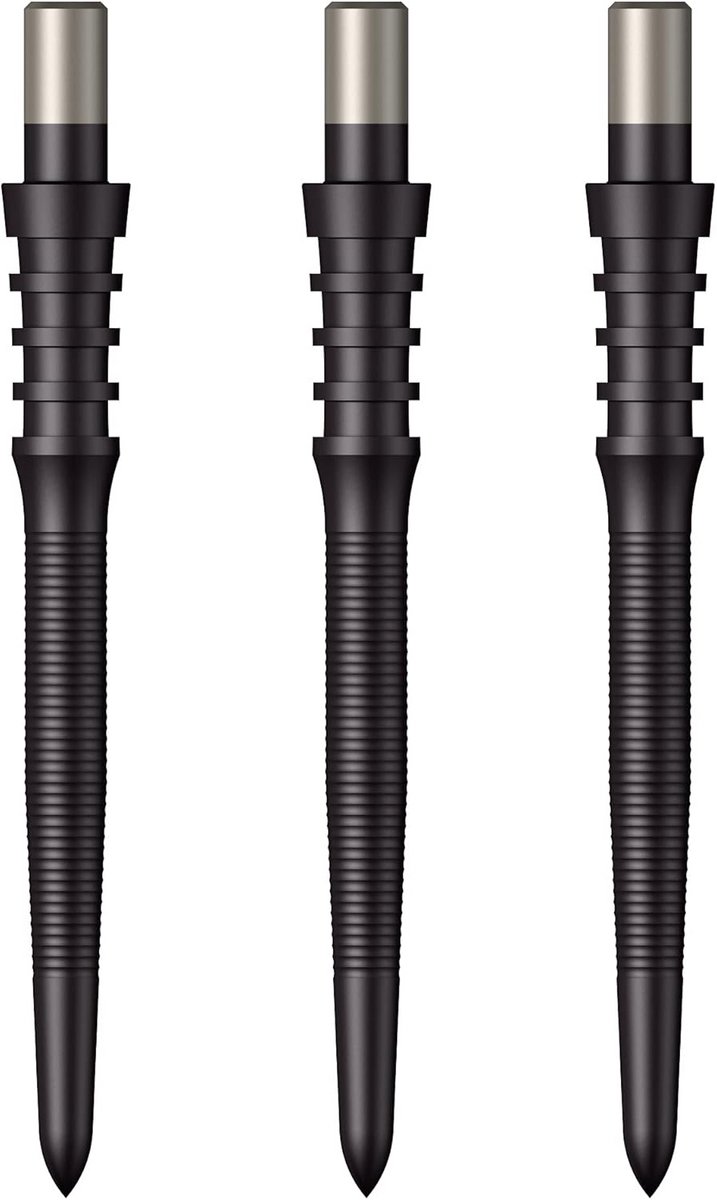 Dartpijlen Punten - Micro Grip Zwart 28 mm - Universele Vervangende Tips