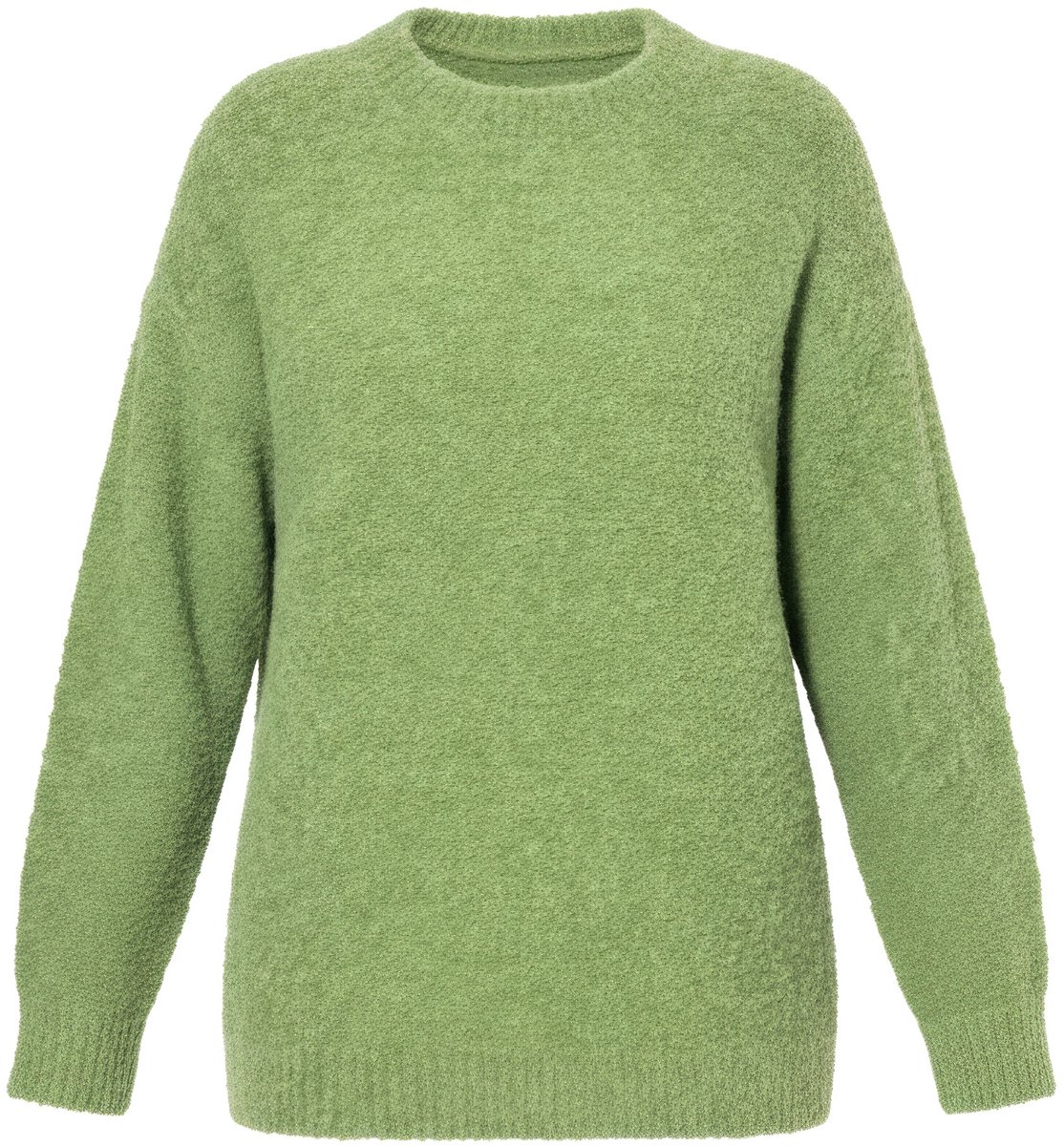 Studio Untold - Dames - Trui oversized model knuffelbreisel - Appelgroen - Maat 46+