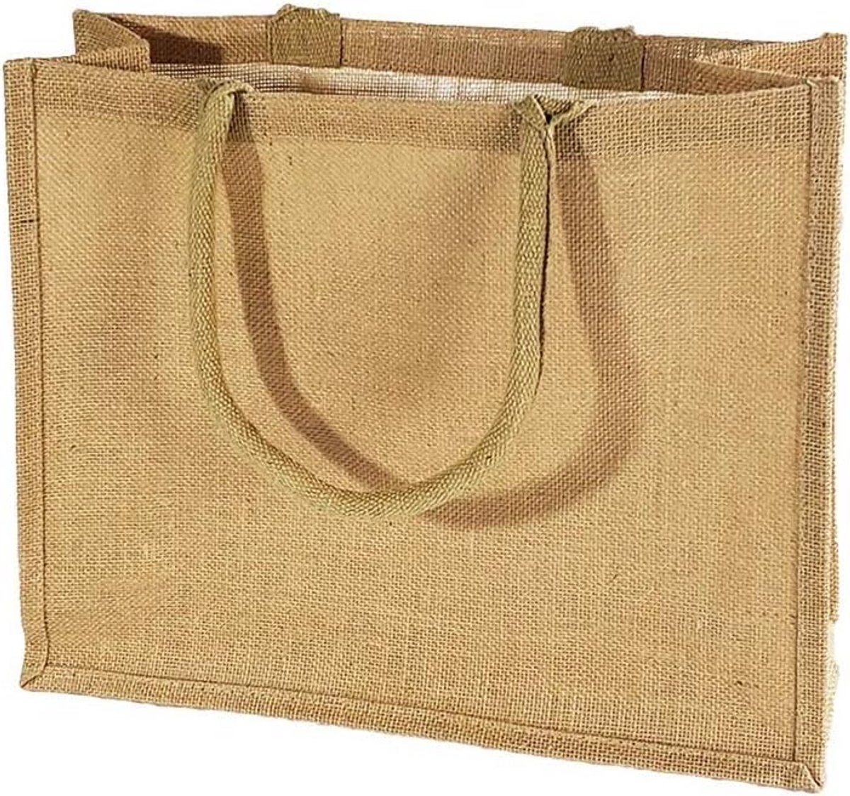 Herbruikbare Jute Boodschappentassen met Katoenen Handvatten