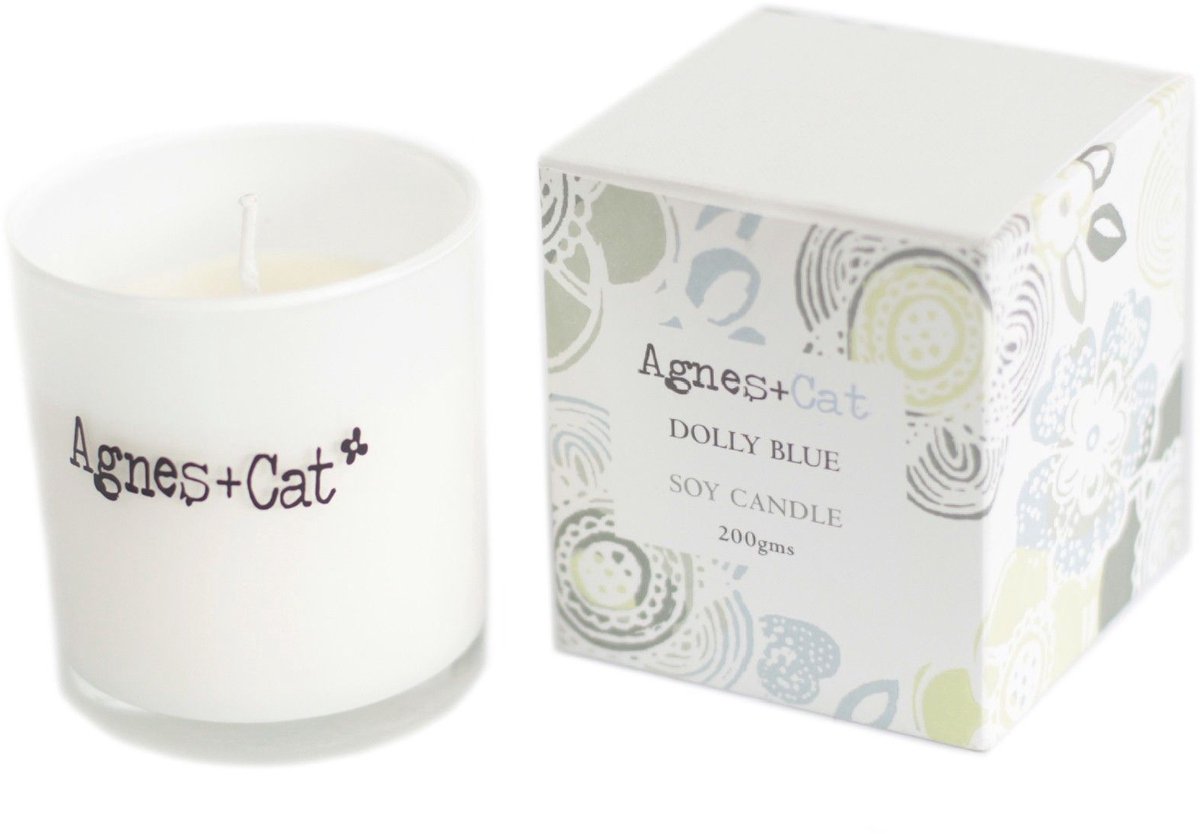 Ancient Wisdom 2 x 200g Sojawas Geurkaars in Geschenkdoos - Dolly Blue