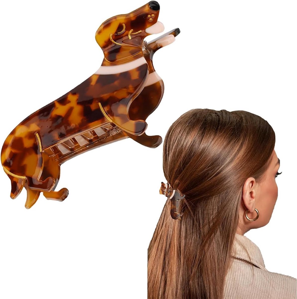 Schattige Teckel Haarspeld voor Dames en Meisjes