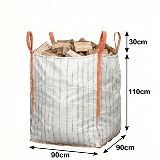 10x - Big Bag voor hout 90x90x110 cm - 1500KG van Ferrox — afbeelding 3