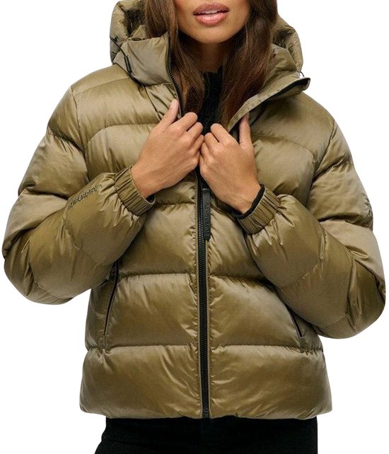 Superdry Hooded Luxe Sports Puffer Winterjas Dames - Maat 12