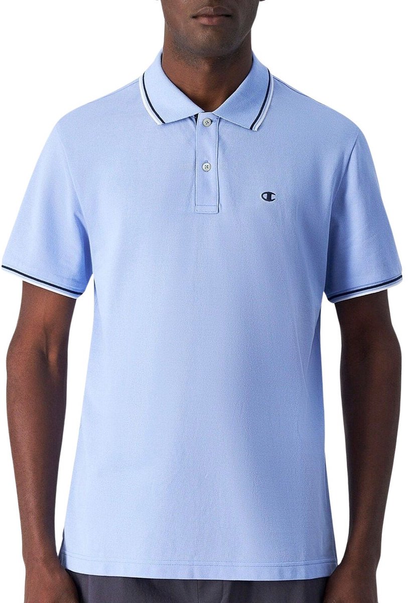 Champion Cotton Piqué Polo Heren Blauw