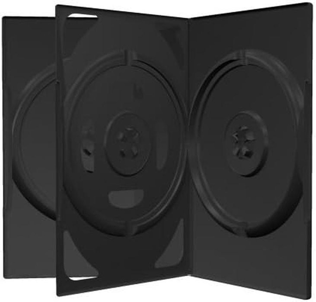 25 Zwarte DVD CD Hoezen met 3-vaks Inhoudsblad