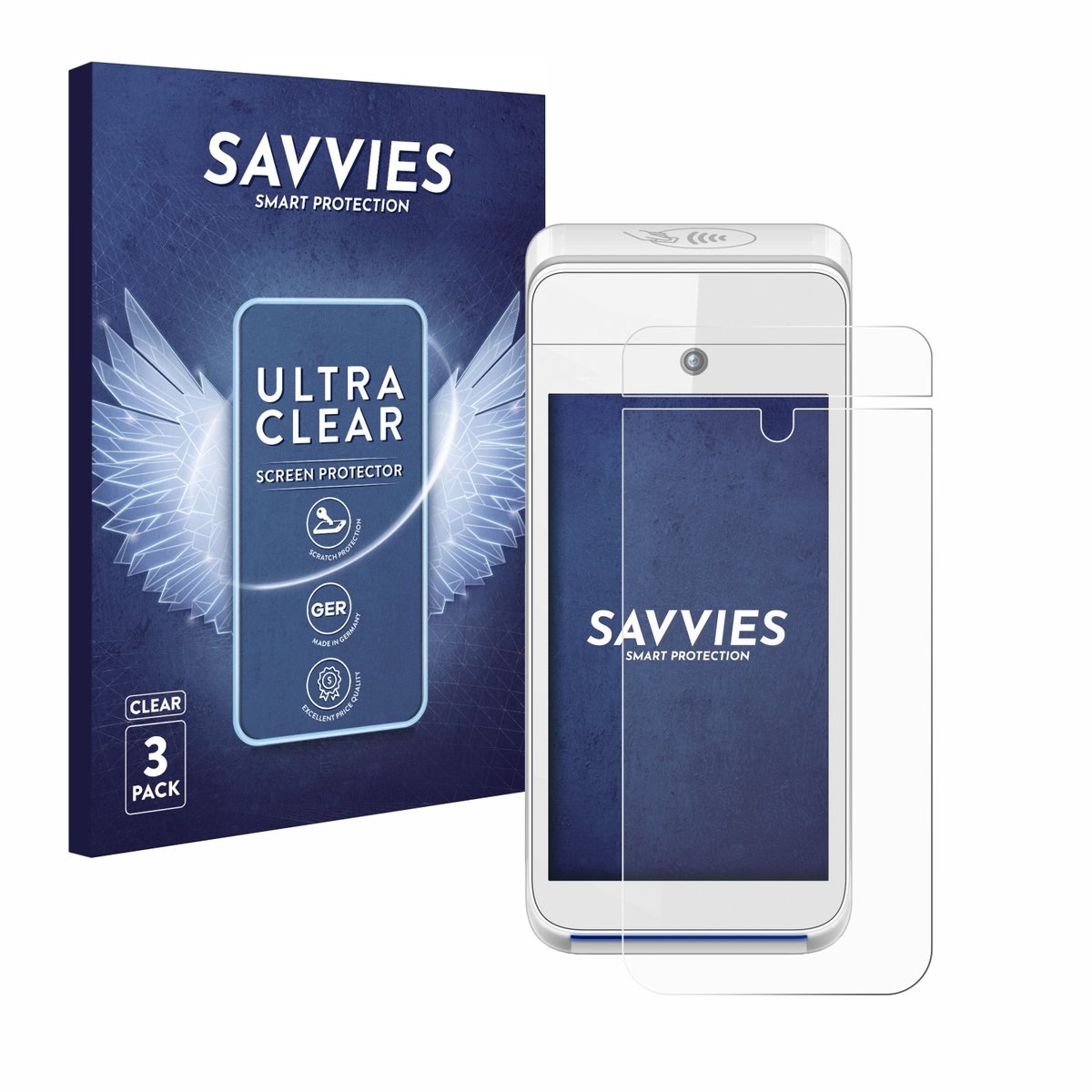 Savvies - Screenprotector voor Pax A920 - Folie Beschermfolie transparant 6 Stuks