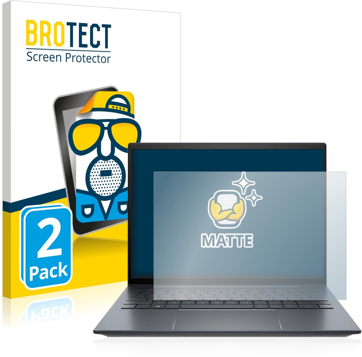 BROTECT - Screenprotector voor HP Elite Dragonfly G3 - Folie Beschermfolie matte 2 Stuks