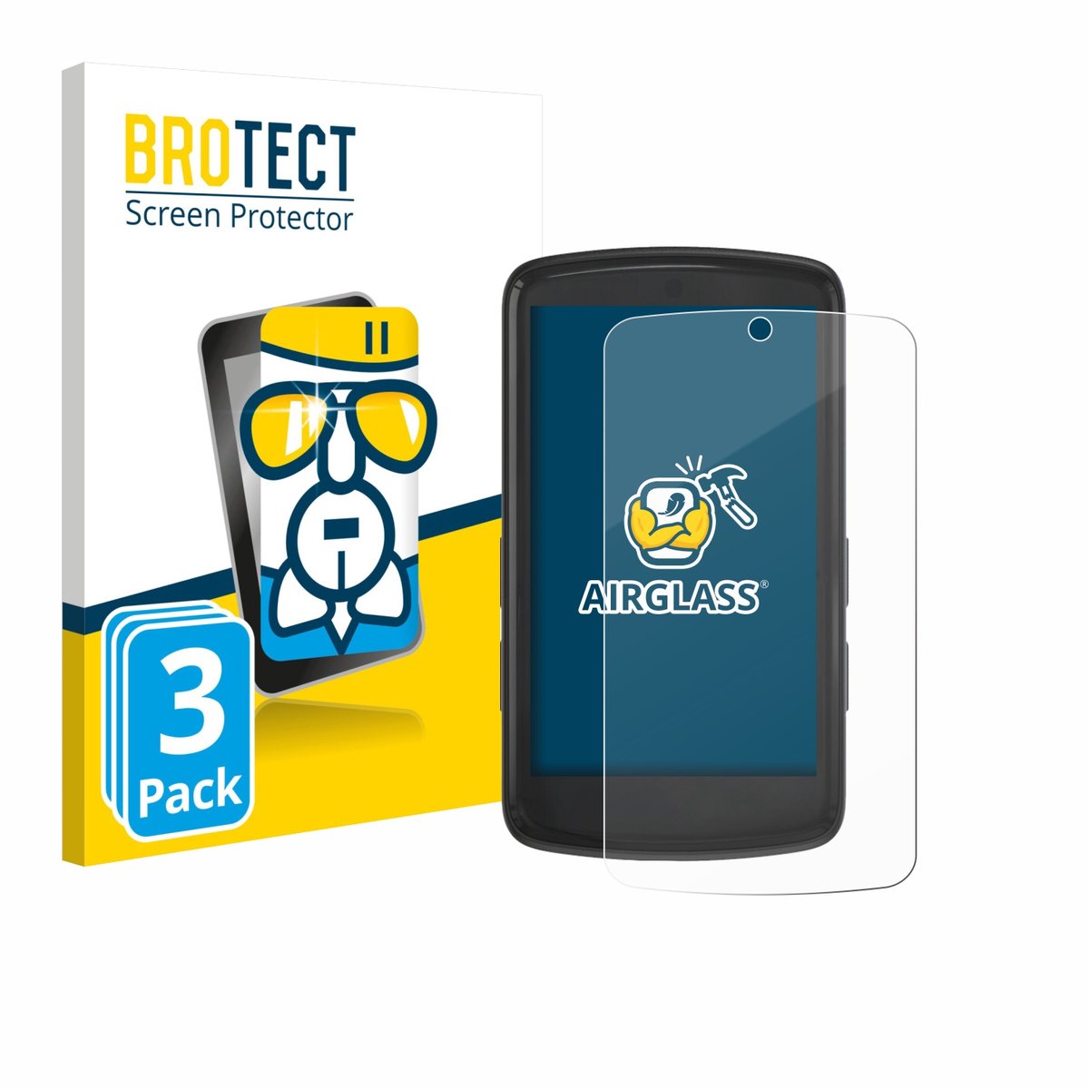 Screenprotector 3 Stuks voor Bryton Rider S810 Beschermglas transparant