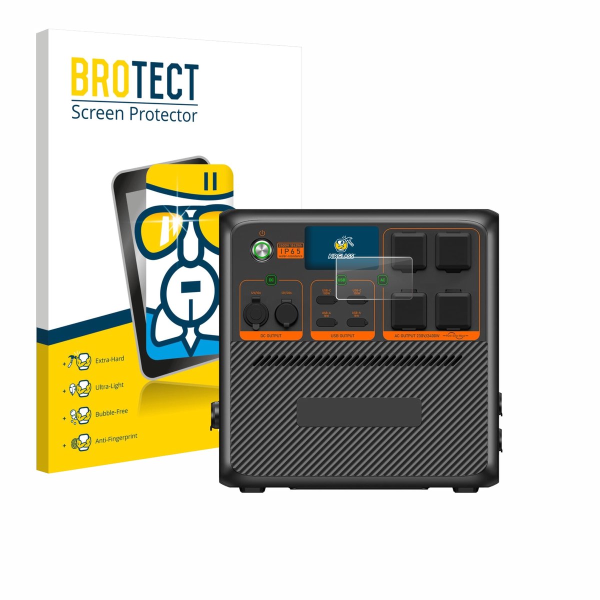 Screenprotector voor Bluetti AC240P Beschermglas transparant