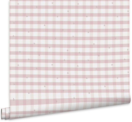 Papier peint non tissé Laura Ashley | Vichy - Violet améthyste pâle