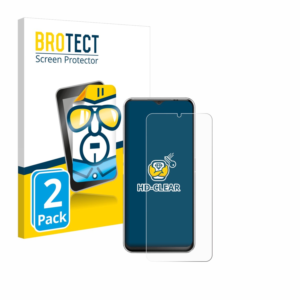 BROTECT - Screenprotector voor Emporia ME.6 - Folie Beschermfolie transparant 2 Stuks