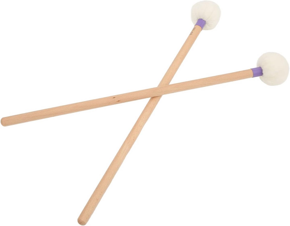 Drum Mallets - Percussie Stokken - Muziek Maken - Vilt Kop - 2 stuks - Paars