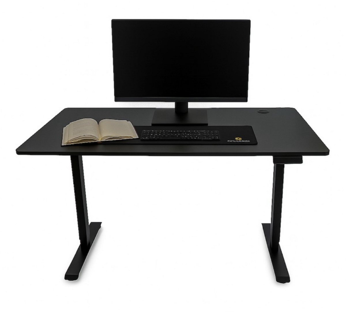 Opulenze Alto nero XL – Elektrisch verstelbaar zit/sta-bureau – Zwart – 80×160 cm inclusief Mousepad