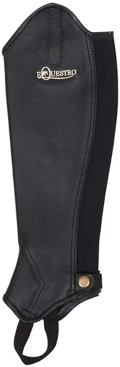 Equestro Dunster Halve Chaps 2XS Zwart