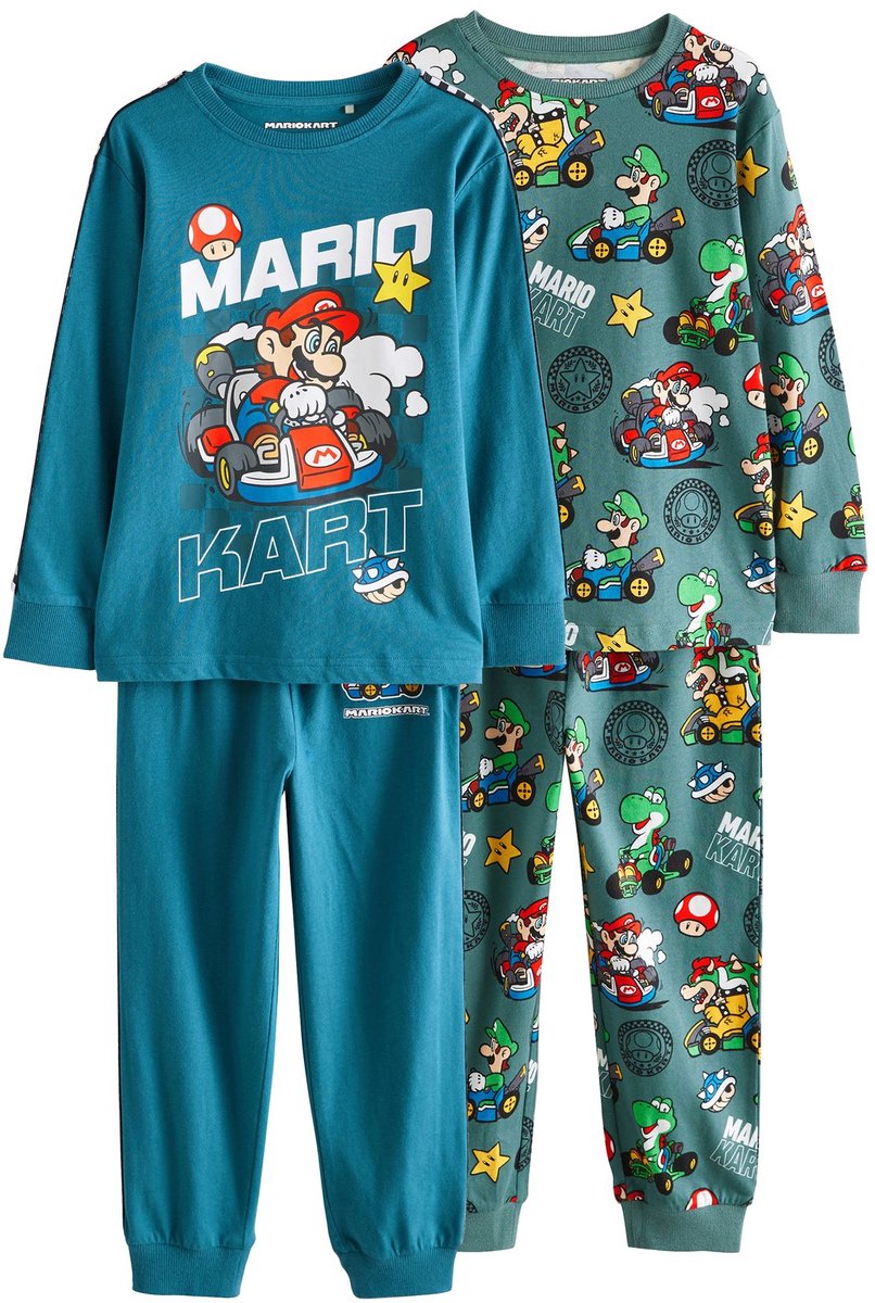 Next - Jongens - print - Verpakking van 2 pyjama's met joggingbroek - Groen