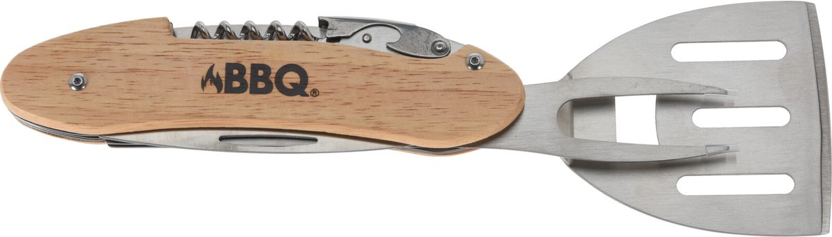 BBQ - Barbecue Multi Gereedschap 5 in1 - RVS - Multitool - bbq accessoires