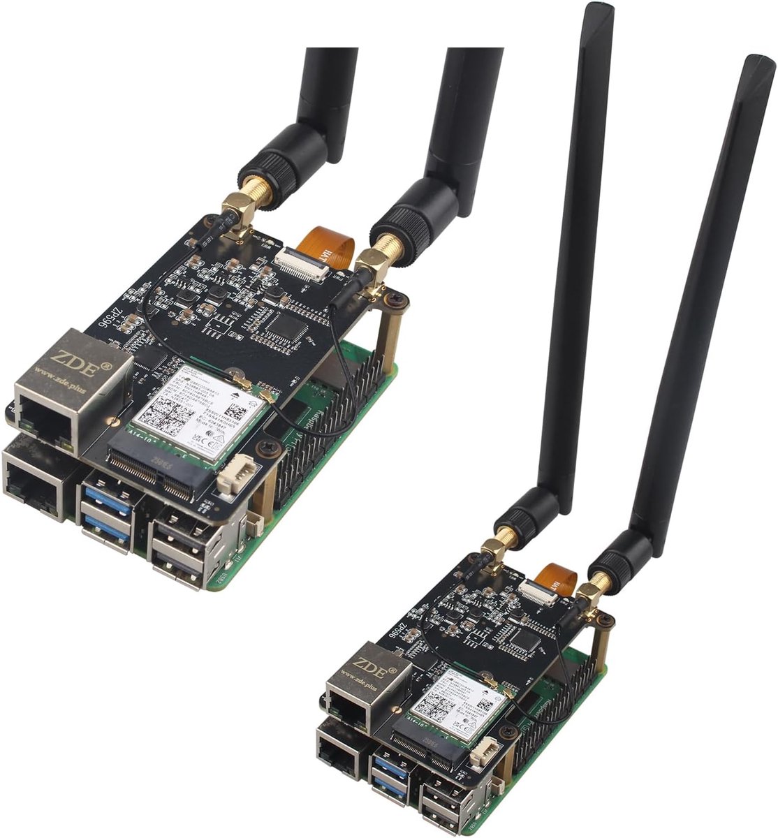 PCIe naar M.2 E-Key WiFi 7/6E Adapter met 2.5G Ethernet voor Raspberry Pi 5