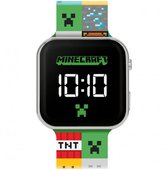 Disney LED Watch 5-DIS042 Minecraft - Kinderhorloge Met LED Display Voor Datum en Tijd - Meerkleurig