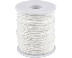 Katoenen Lont - Handgemaakte Kaarsen - Voor Kaarsen en OlieLampen - 1 Rol - DIY Kaarsenmaken - Wit