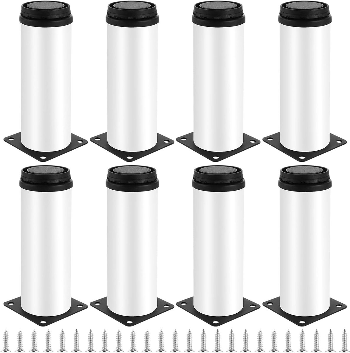 Set van 8 Verstelbare Meubelpoten 15 cm - Voor Kasten, Banken en Tafels