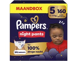 Pampers Night Pants Maat 5 - 160 luierbroekjes - 12kg-17kg - Maandbox