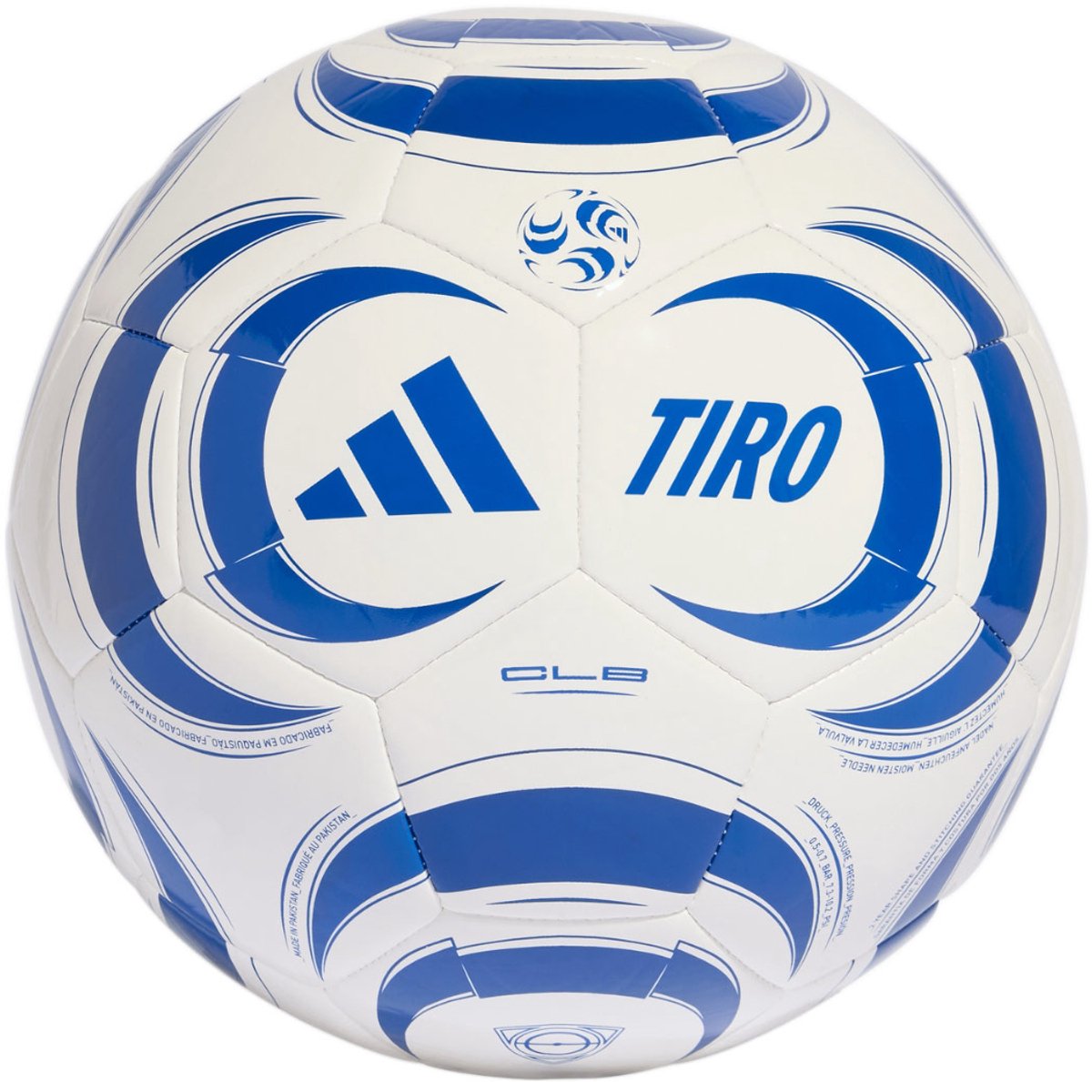Adidas Tiro Club Voetbal wit-blauw - Maat 5
