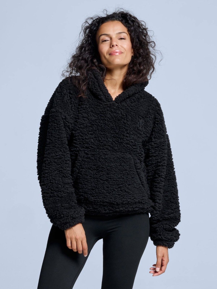 Poederbaas Four Seasons Fluffy Hoody Trui Dames Zwart