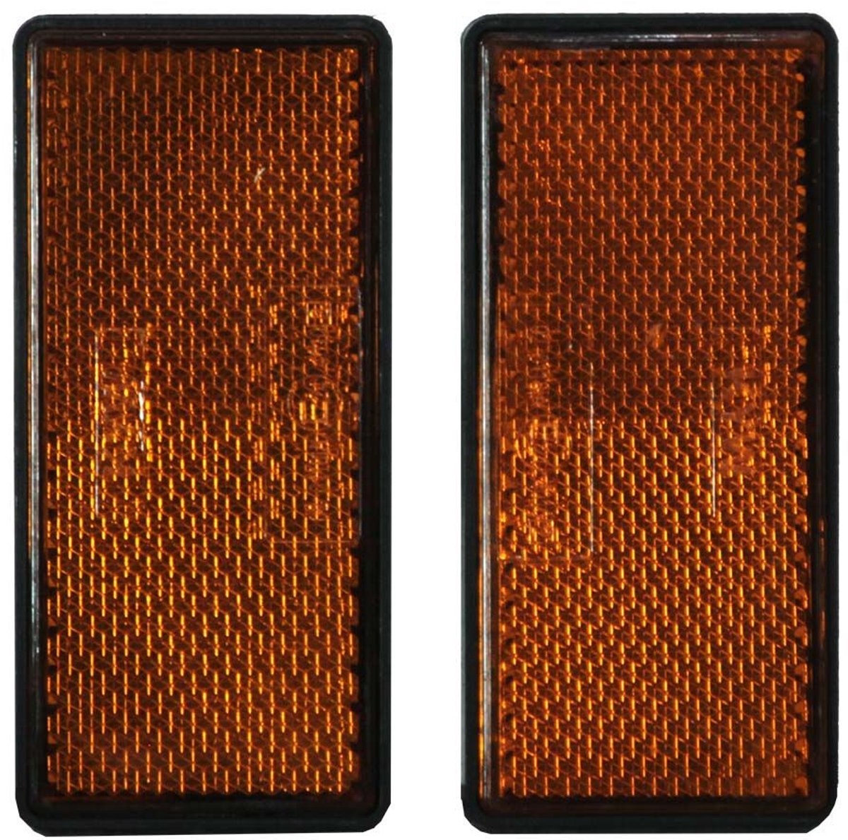 Reflector rechthoek oranje plak set 2 stuks - TRAILERGEAR
