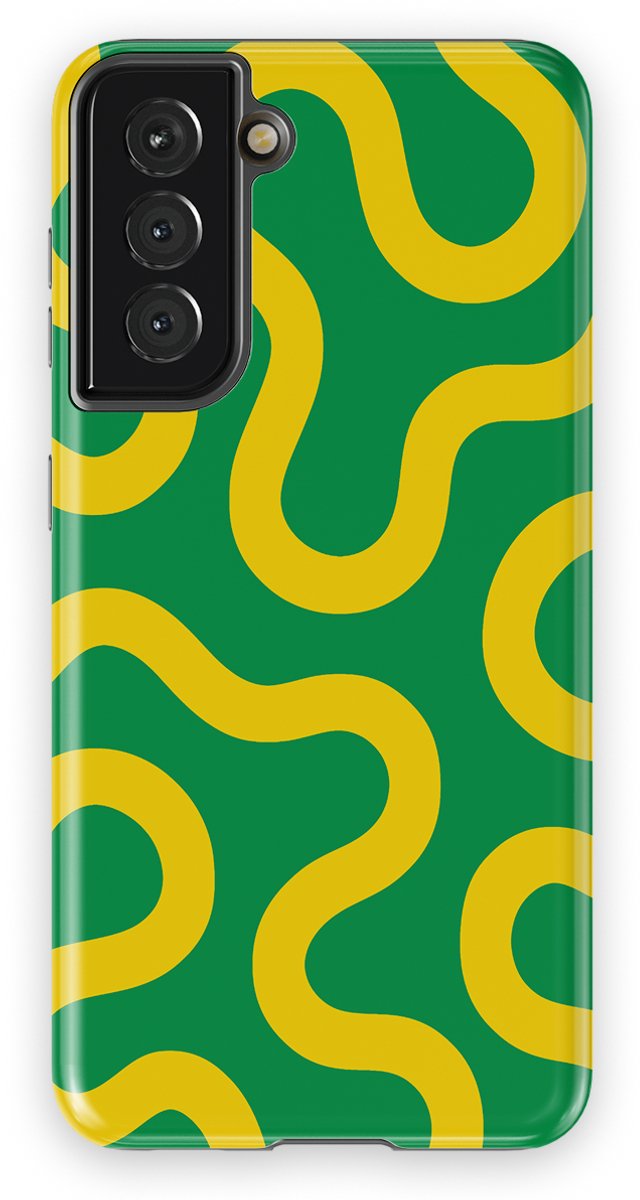 DripCase Motion Flow Tough Hoesje Samsung Galaxy S21 FE | Backcover met Mag | Trendy Design | Valbescherming | Reggae Flow