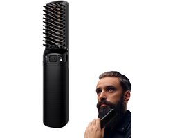 WB Goods Baard stijltang - Baardstijler - Draadloos - Baardborstel - Baardkam - Baard kam - Voor iedere baard typen - 6400mAhWB