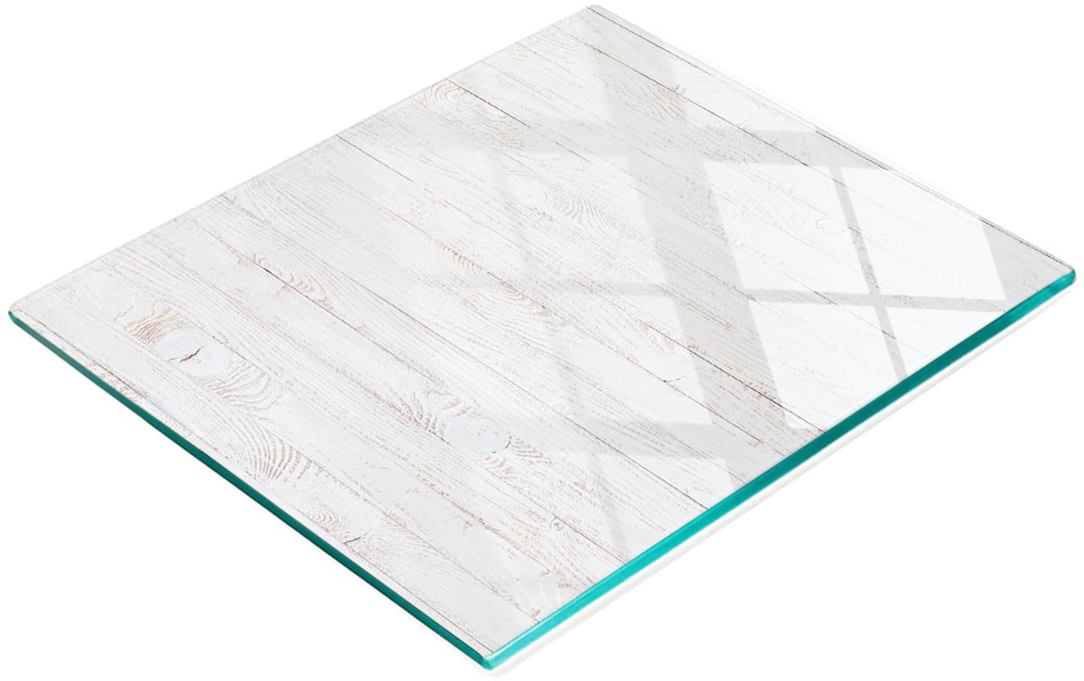 Multifunctionele decoratieve snijplank voor de keuken, gemaakt van gehard glas en hout, 60
