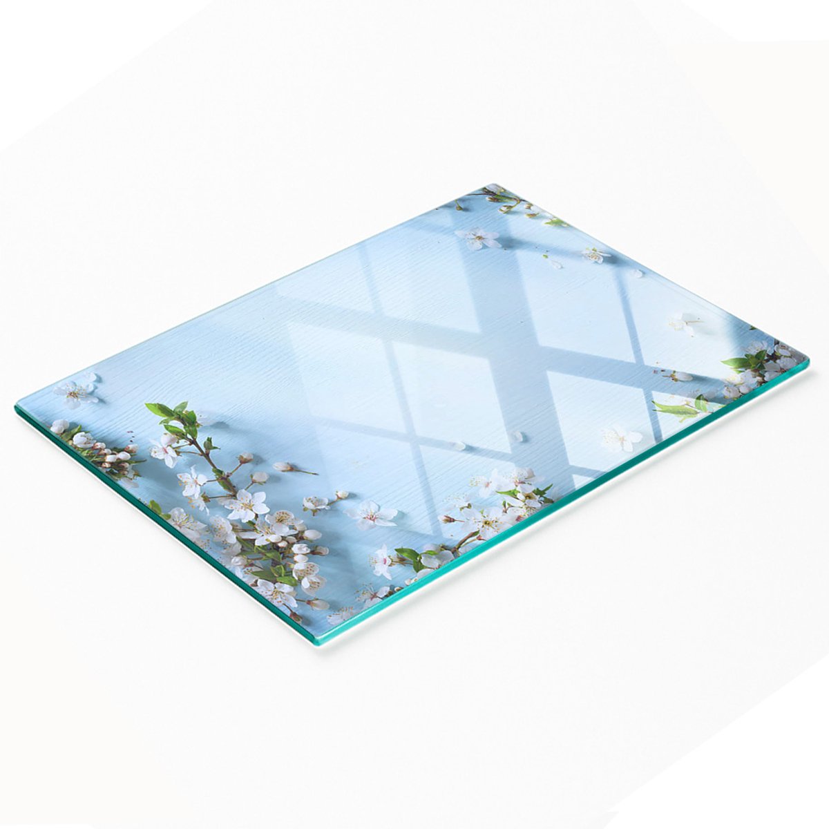 Multifunctionele decoratieve snijplank voor de keuken met kersenbloesemmotief, 80x52 cm
