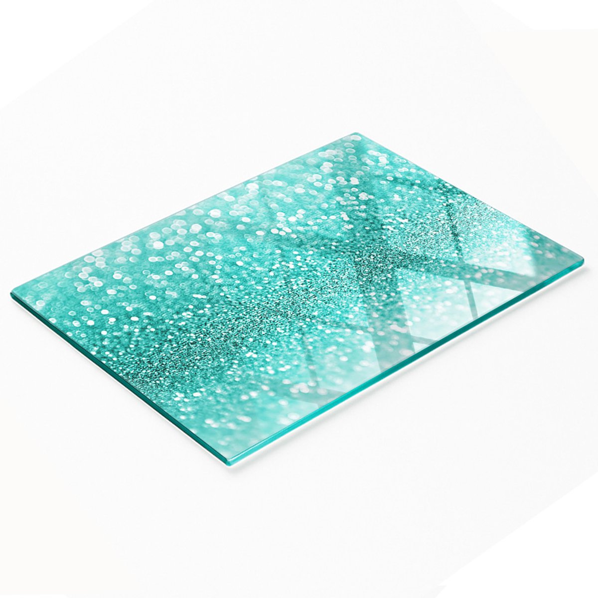 Decoratieve glazen snijplank met afbeeldingen, 80x52 cm