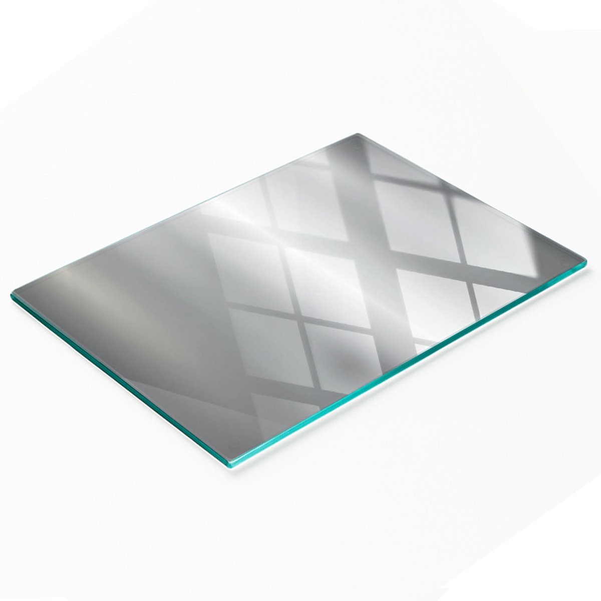 Decoratieve serveerplank van glas met metalen achtergrond, 80x52 cm