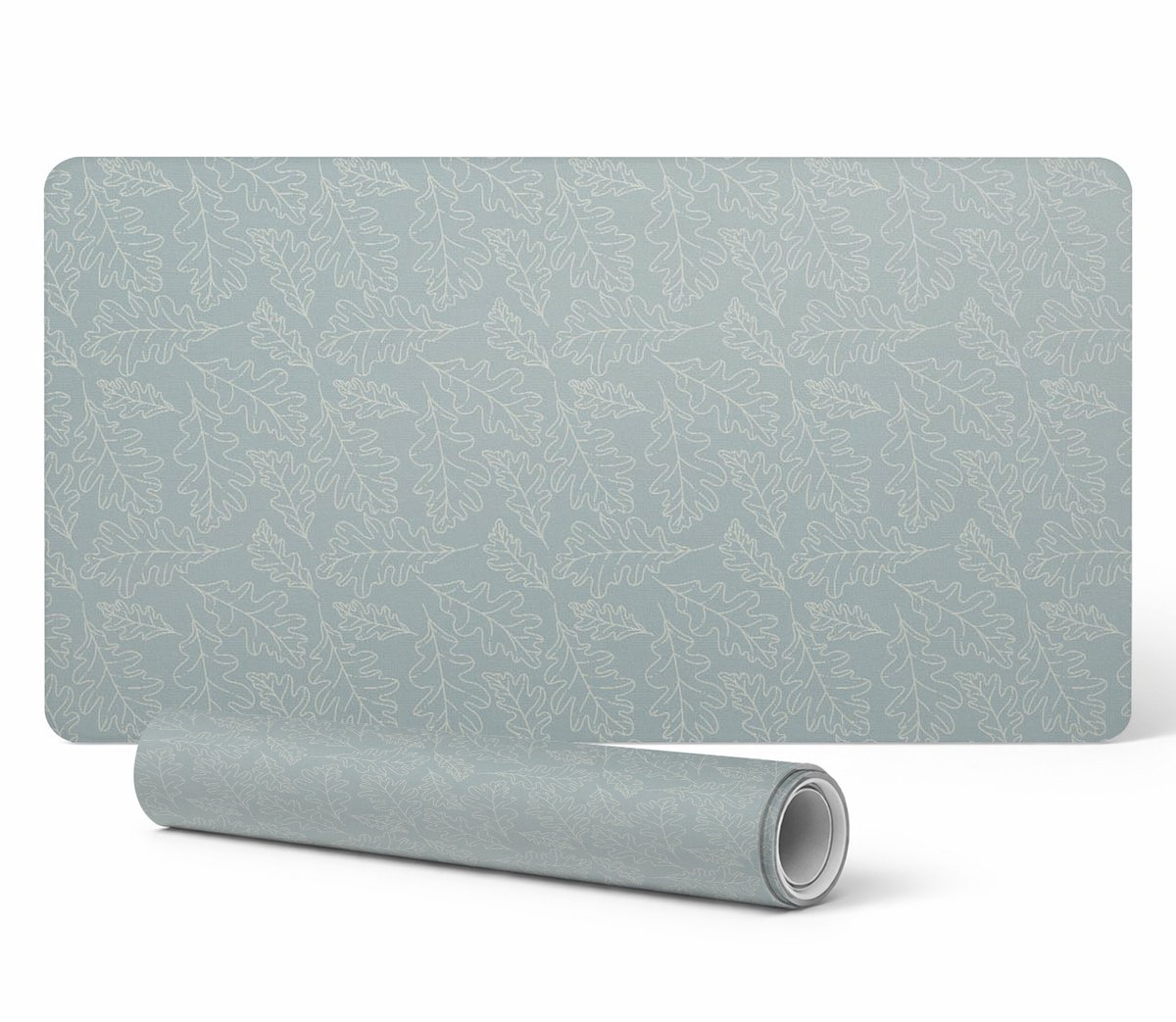 Decoratieve tafelmat met hoogwaardige print van eikenbladeren, 90x45 cm