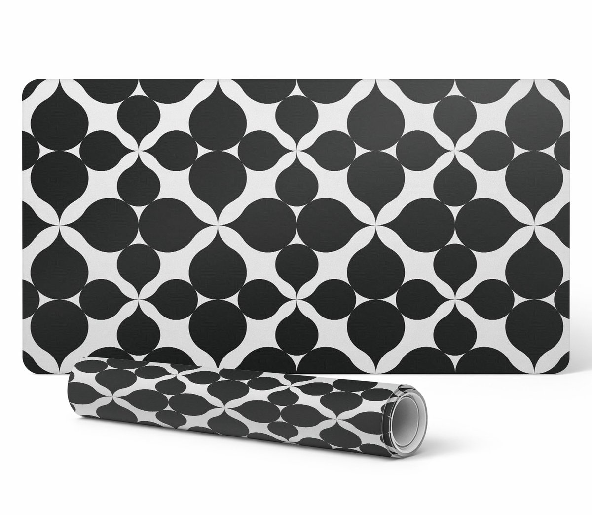 Duurzame gamingmat met geometrisch bloemenpatroon 120x60 cm
