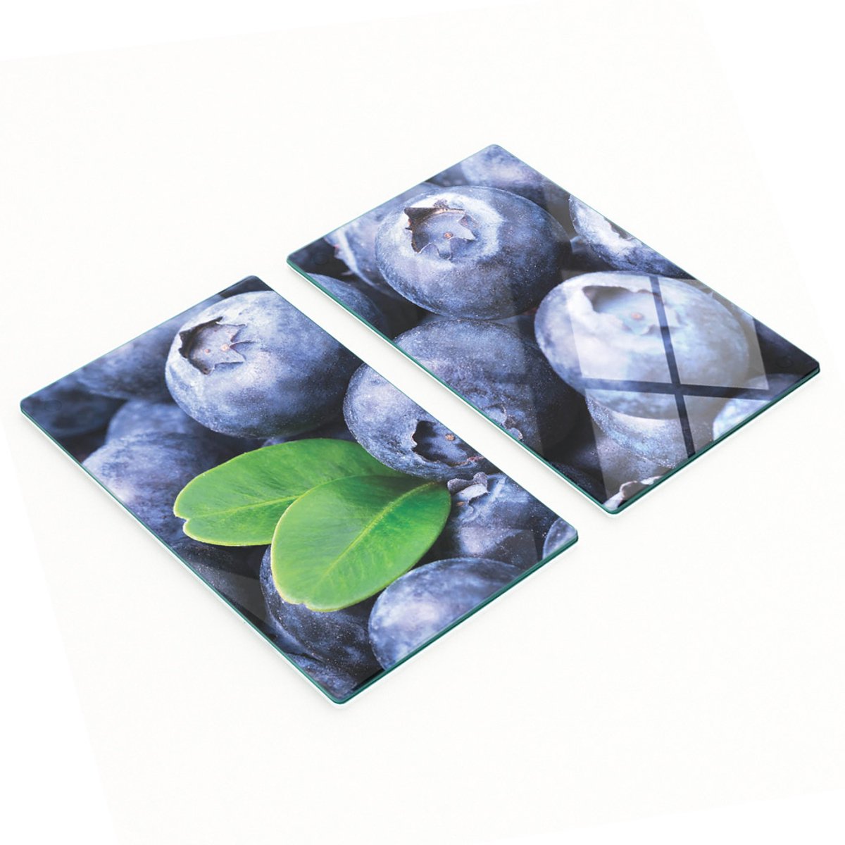 Decoratieve glazen snijplanken voor in de keuken met bessenmotief, 2x30x52 cm