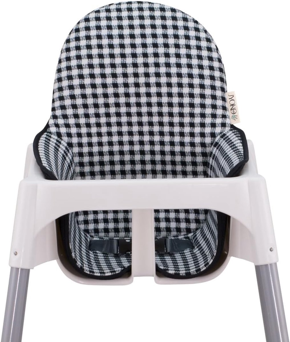 Kinderstoel Kussen - Stoelhoezen - Comfortabel Eten - Handgemaakt Katoen - 33 x 23 cm - Vichy