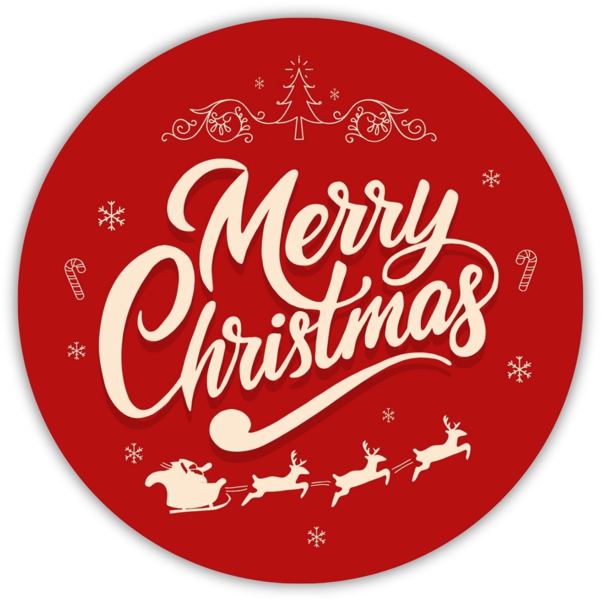 TopWosk - Decoratieve Kerststickers voor Kaarsen - 5 cm - 20 stuks