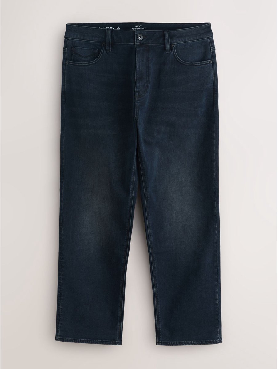 Next - Heren - Motionflex jeans met rechte pasvorm - Zwart