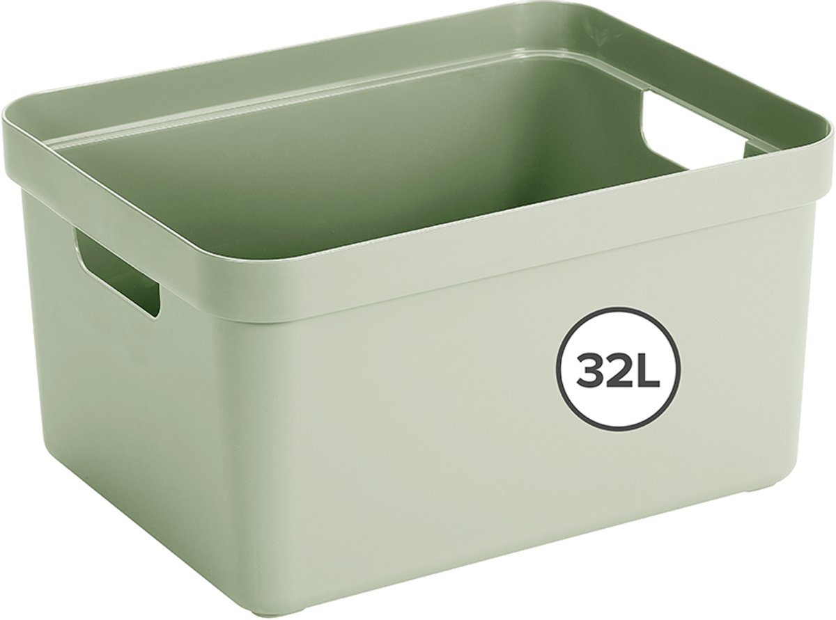 Sunware - Sigma home opbergbox 32L groen - 44,4 x 34,2 x 24,2 cm