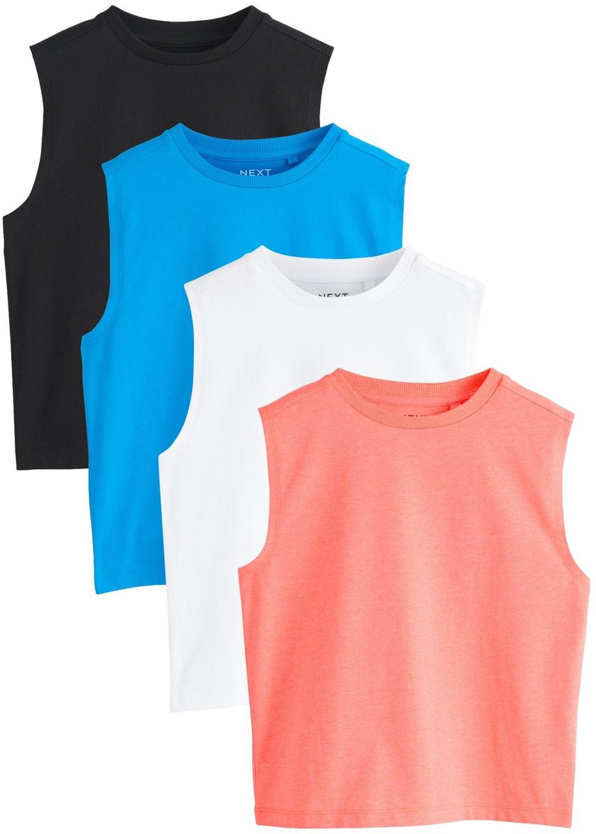 Next - Jongens - Set van 4 tanktops - Wit