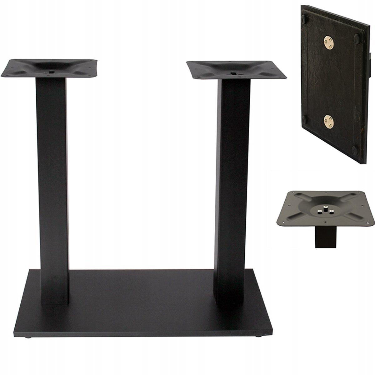 Bankietowo Loft - Metalen Tafelpostament - Zwart - 700x400mm - Moderne Ontwerp