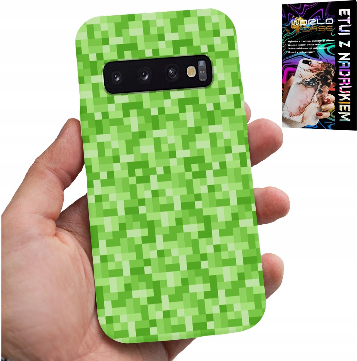 HOESJE VOOR SAMSUNG GALAXY S10 PLUS - SPELPATRONEN UIT DE GAME PIXEL PIXELS ACHTERKANT